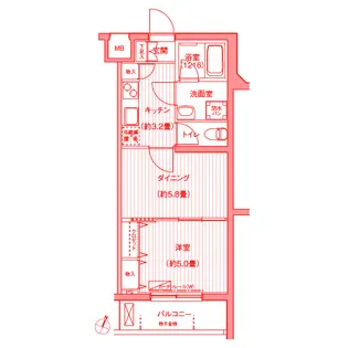 セシオール高津【2階】の間取り