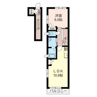 ヴィラージュ柳瀬【2階】の間取り