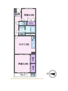 西池袋グリーンハイツ【2階】の間取り