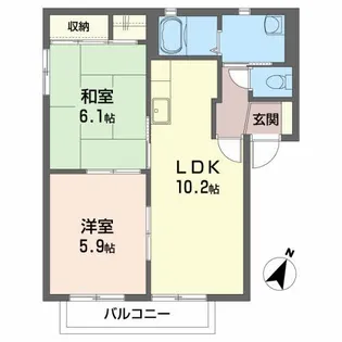 バリュージュ豊田A【2階】の間取り
