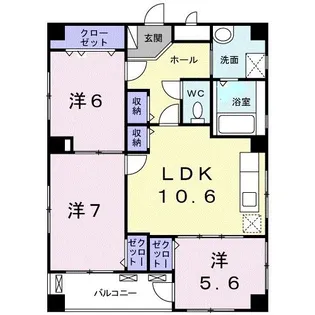 ヴェルデ壷屋【1階】の間取り