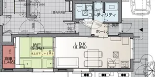 Biarritz Sanno【1階】の間取り