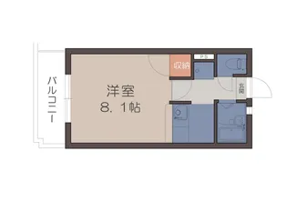 カルチェコート鴨池【1階】の間取り