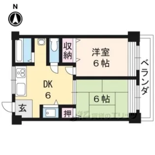 マンションハヤシビル【1階】の間取り