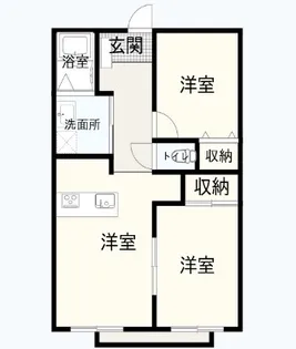 サンフォレスト【3階】の間取り