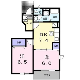 ル・モンドFIII【1階】の間取り