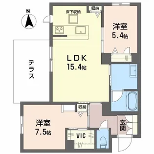 メゾンブランカあびこ南【1階】の間取り