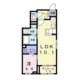 カーサ グラシオッソ B【1階】の間取り