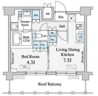 プレノ清澄庭園【9階】の間取り