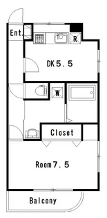 サンロイヤルI【7階】の間取り