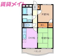 レジデンス菰野【1階】の間取り