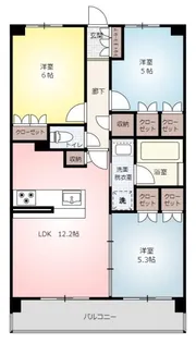 ヴェルディーク元今泉【8階】の間取り