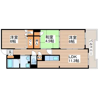 ディライト西多賀【2階】の間取り