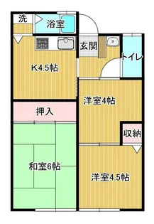 神田町Yアパート【2階】の間取り