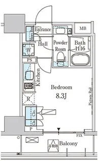 パークアクシス横濱高島町【7階】の間取り