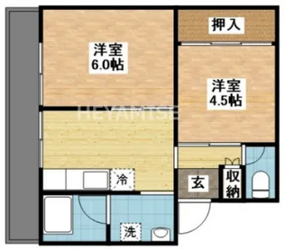 ビレッジハウス福田本町2号棟【1階】の間取り