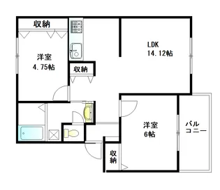 東財パステルメゾン昭島【2階】の間取り