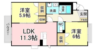 シャーメゾンJ・K【3階】の間取り