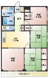 菜根アルザス【4階】の間取り