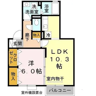 コスモス オーゼ【2階】の間取り
