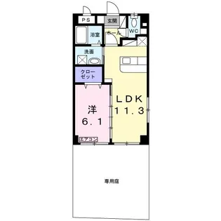 サニーレジデンス【1階】の間取り