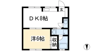 プルーリオン下鴨【4階】の間取り