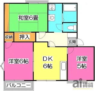 セントラルコーポB【1階】の間取り
