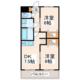 アーバンファイブ小山【3階】の間取り