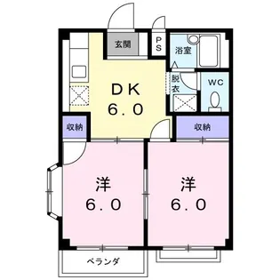 ニューエルディム飯島A【2階】の間取り