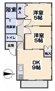 シティメイト多布施【2階】の間取り