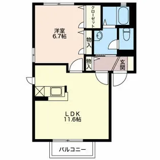 ルミエール本野【2階】の間取り