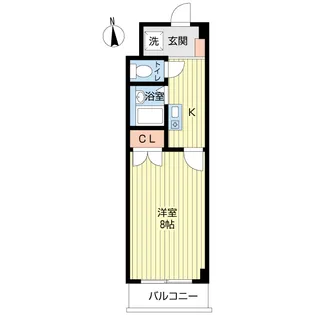 カームコート自由が丘【1階】の間取り