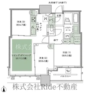 シティタワー大阪本町【26階】の間取り