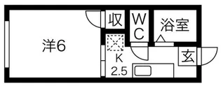 ベルゾーネ田村C棟【2階】の間取り