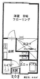 レジデンスコルネ【1階】の間取り