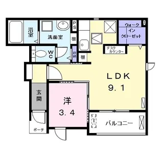 ブルーム(BLOOM)【1階】の間取り