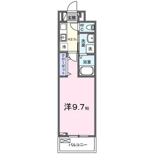 ロンフルール【3階】の間取り