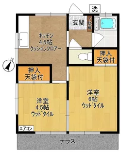 鎌田荘【1階】の間取り