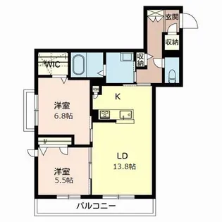 アトリオ朝霧(アトリオ)【3階】の間取り
