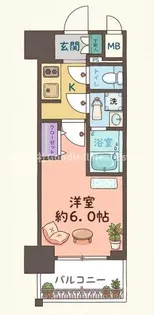 エスリード新大阪ザ・プレミアEAST【14階】の間取り
