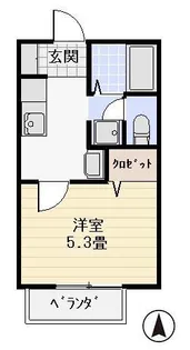 SUN CITY K【2階】の間取り