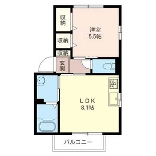ラルジュ鎌倉III【2階】の間取り