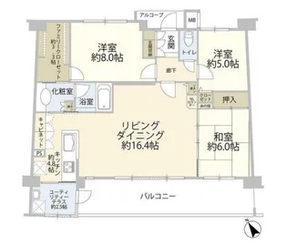 ヒューマンスクエアたまプラーザヒルテイジ【2階】の間取り