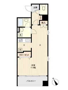 アーバンフラッツ榴ヶ岡【4階】の間取り