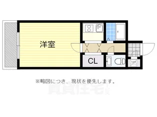 エステートモア天神STUDIO【13階】の間取り