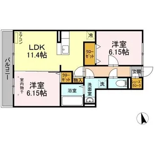 コーポスカイG【3階】の間取り