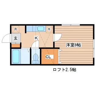ハイネス小田原【1階】の間取り