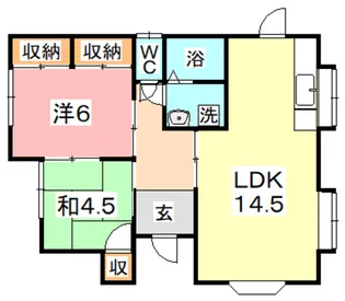 小田コーポ【1階】の間取り