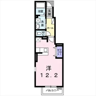 ニューエクレール A【1階】の間取り