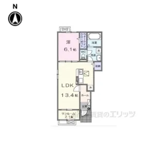 ソレイユ1【2階】の間取り